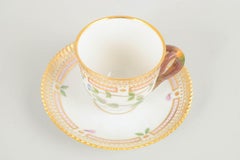 Royal Copenhagen. Flora Danica demitasse cup with saucer in porcelain. 1960s
