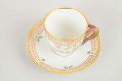 Royal Copenhagen. Flora Danica demitasse cup with saucer in porcelain. 1960s