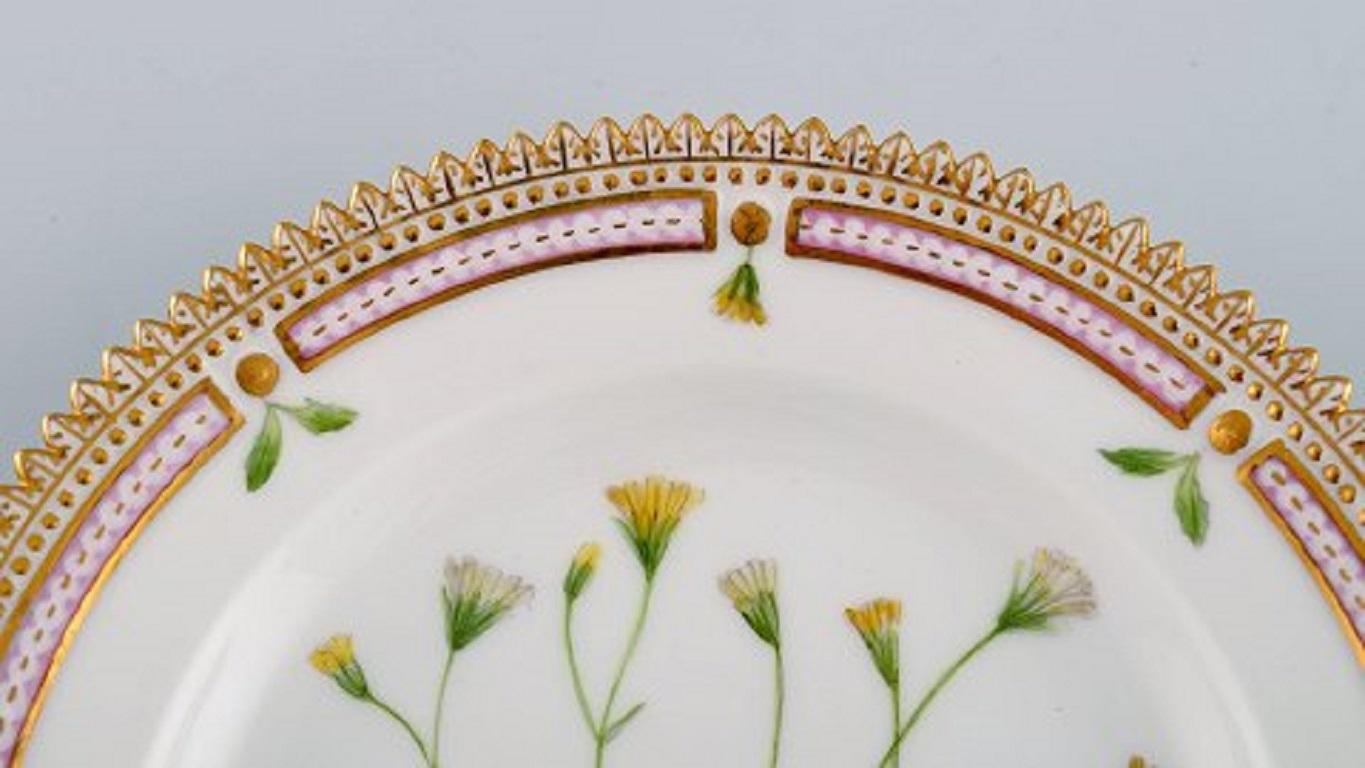 Neoclassical Royal Copenhagen Flora Danica Dessert Plate in Hand-Painted Porcelain