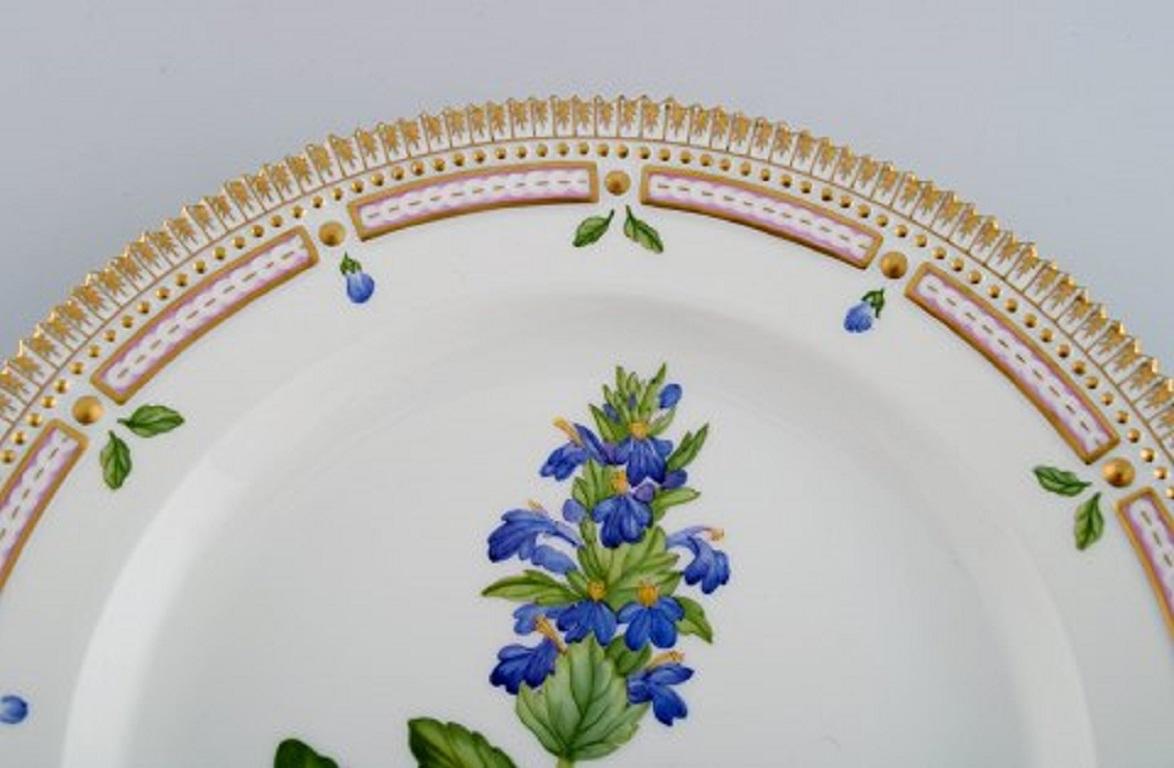 Danish Royal Copenhagen Flora Danica Dinner Plate in Hand Painted Porcelain