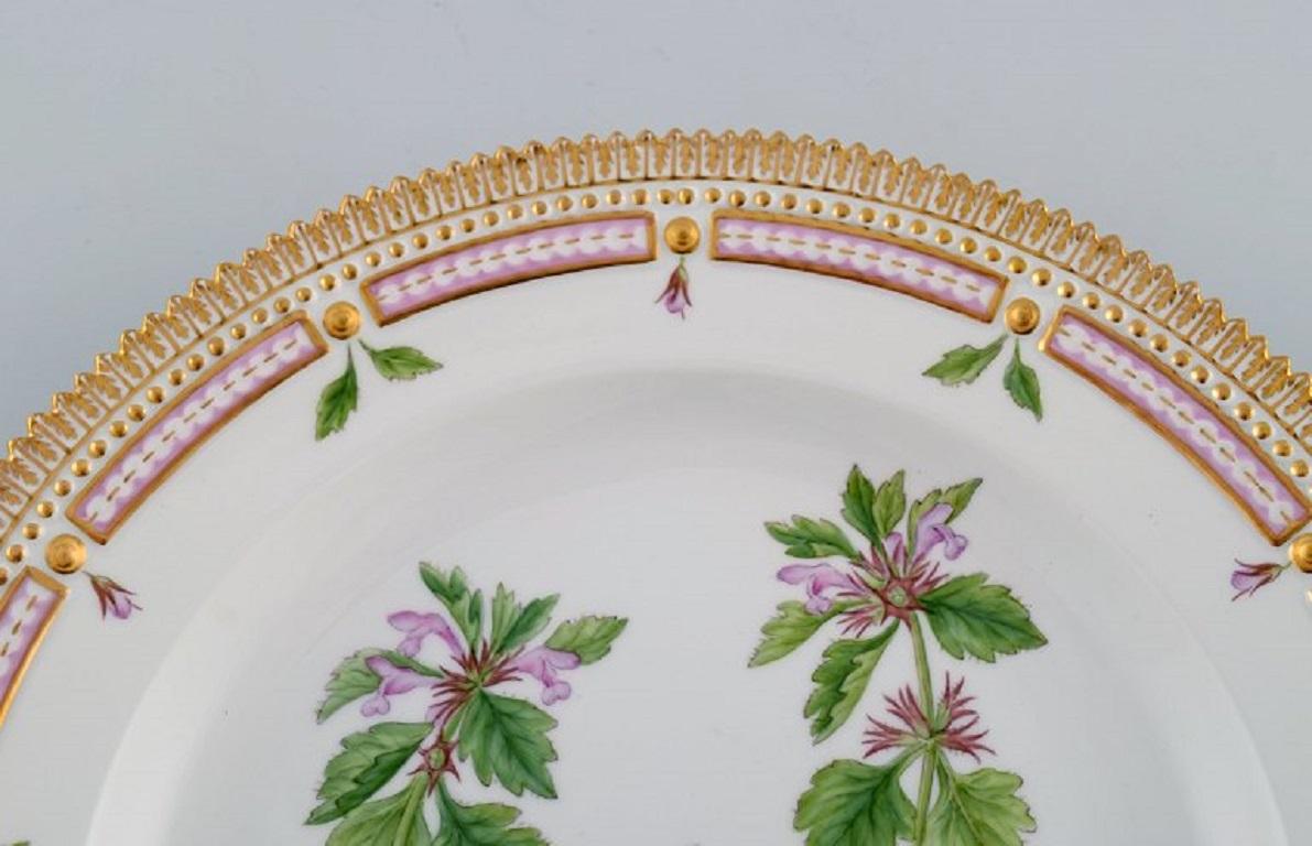 Danish Royal Copenhagen Flora Danica Dinner Plate in Hand-Painted Porcelain