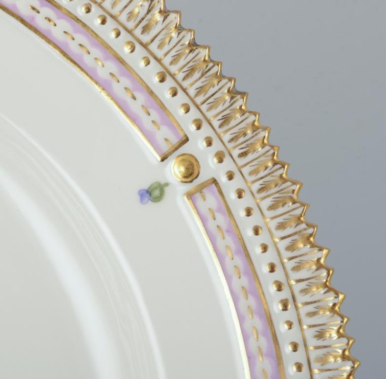 Mid-20th Century Royal Copenhagen Flora Danica dinner plate in hand-painted porcelain.