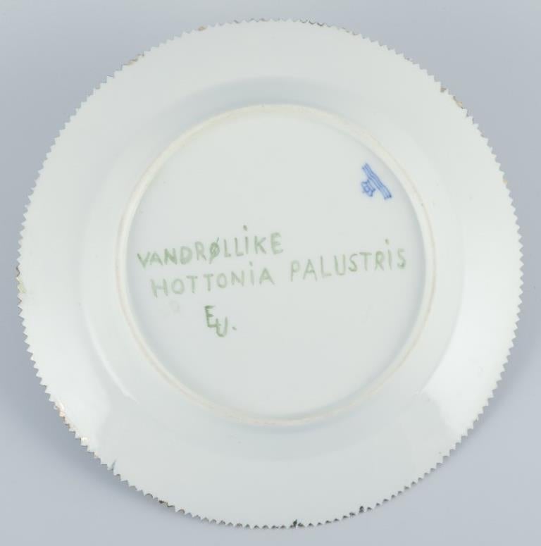 Flora Danica de Royal Copenhagen. Plato llano de porcelana, años 30/40 mediados del siglo XX