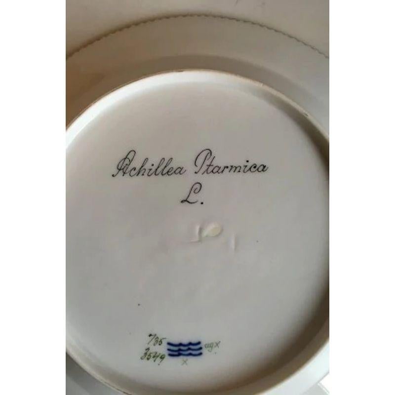 Royal Copenhagen Flora Danica dinner plate no 735/3549.

Latin name: Achillea Ptarmica L.

Measures 25.5 cm / 10 3/64