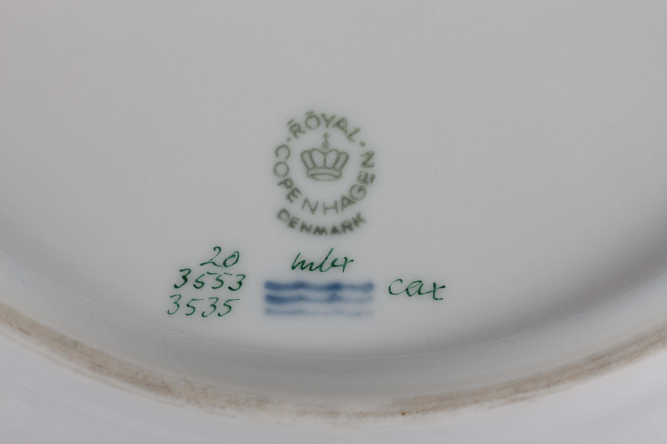 Neoclassical Royal Copenhagen Flora Danica Dinner Plate with Pierced Border #3553