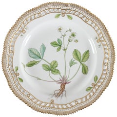 Royal Copenhagen Flora Danica Dinner Plate with Pierced Border #3553