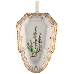 Royal Copenhagen Flora Danica Dish with Handle in Hand Painted Porcelain