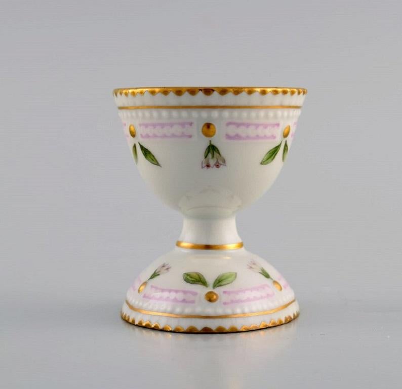 20th Century Royal Copenhagen Flora Danica Egg Cup in Hand-Painted Porcelain with Flowers