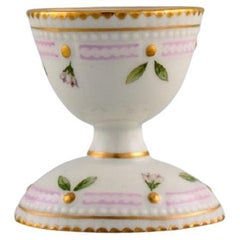 Vintage Royal Copenhagen Flora Danica Egg Cup in Hand-Painted Porcelain with Flowers