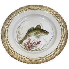 Retro Royal Copenhagen Flora Danica Fish Plate No 19/3549