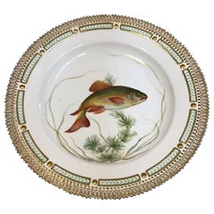 Retro Royal Copenhagen Flora Danica Fish Plate No 19/3549