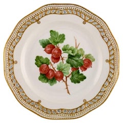 Vintage Royal Copenhagen Flora Danica Fruit Plate in Openwork Porcelain, Dated 1963