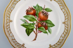 Royal Copenhagen Flora Danica fruit plate in openwork porcelain. Dated 1968