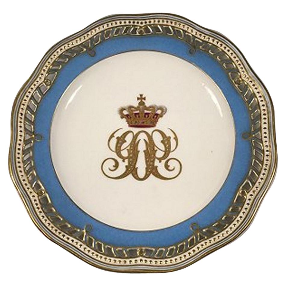 Royal Copenhagen Flora Danica Fruit Plate with Royal or Noble Monogram For Sale