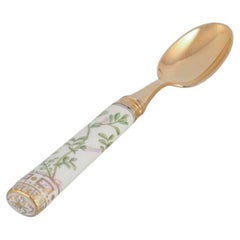 Royal Copenhagen Flora Danica/Georg Jensen.  Dining spoon with porcelain handle