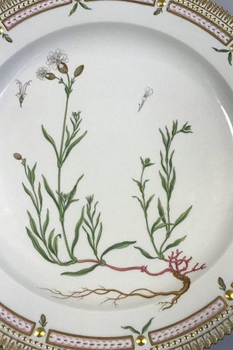 Neoclassical Royal Copenhagen Flora Danica Large Round Platter No 20/3524 For Sale