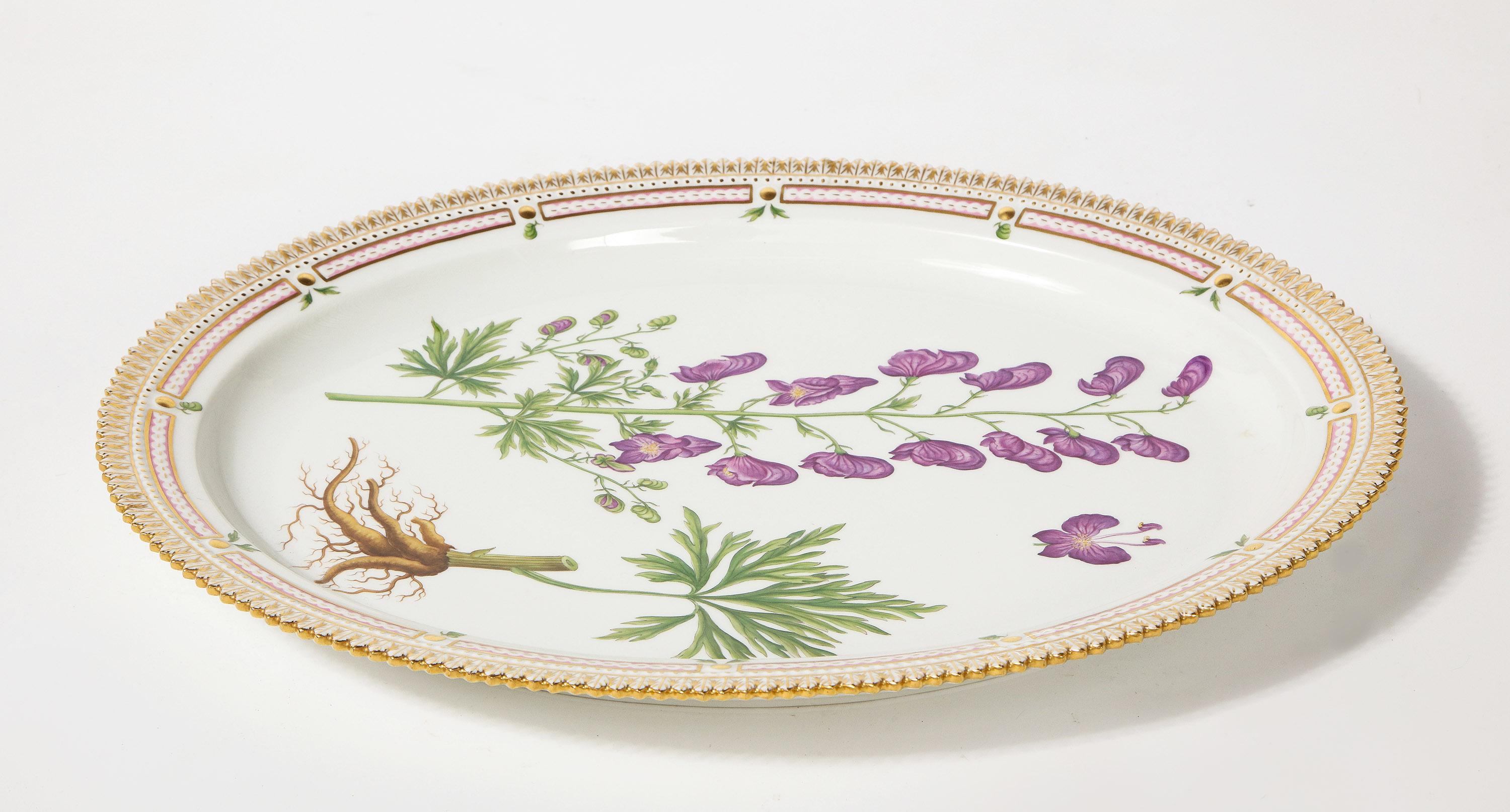 Hand-Painted Royal Copenhagen Flora Danica Large Serving Platter
