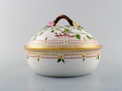 Royal Copenhagen Flora Danica Large Tureen / Lidded Bowl, Branch-Shaped Handle