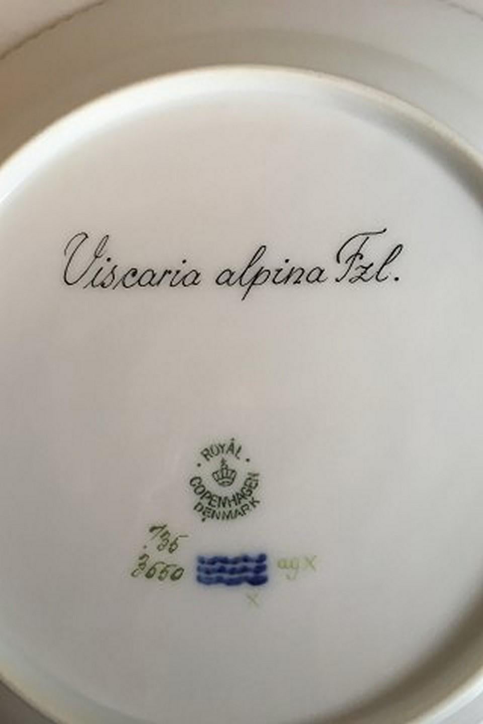 Royal Copenhagen Flora Danica lunch plate #735/3550.
Latin name: Viscaria alpina Fzl.
Measures: 22 cm / 8 21/32
