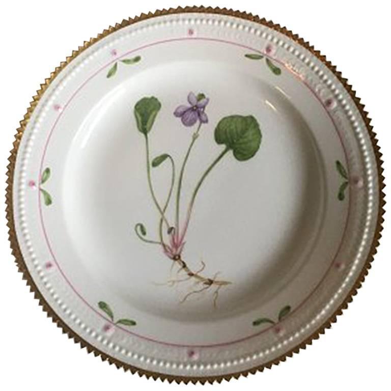 Neoclassical Royal Copenhagen Flora Danica Lunch Plate #735/3550 For Sale