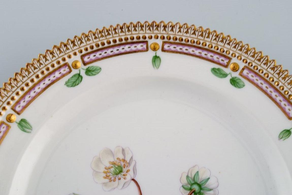 Neoclassical Royal Copenhagen Flora Danica Lunch Plate. Hand-Painted Porcelain with Flowers
