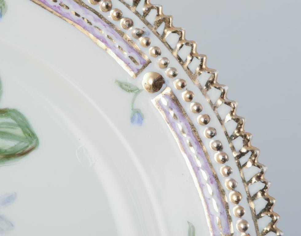 Hand-Painted Royal Copenhagen Flora Danica. Lunch plate in hand-painted porcelain.