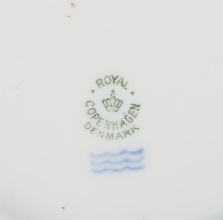 Mid-20th Century Royal Copenhagen. Flora Danica lunch plate in hand-painted porcelain.