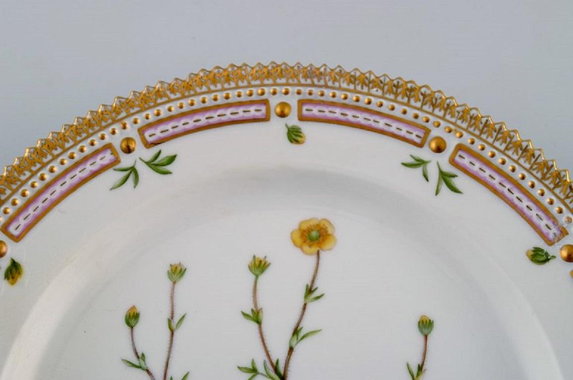Danish Royal Copenhagen Flora Danica Lunch Plate in Hand-Painted Porcelain with Flowers