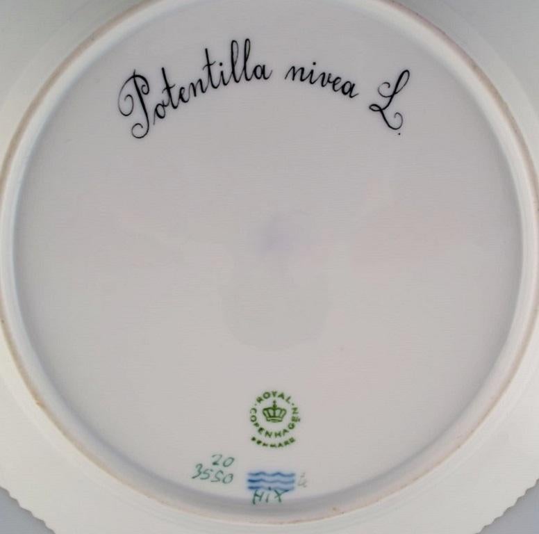 Late 20th Century Royal Copenhagen Flora Danica Lunch Plate in Hand-Painted Porcelain with Flowers