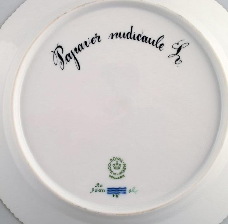 Danish Royal Copenhagen Flora Danica Lunch Plate in Hand-Painted Porcelain with Flowers For Sale