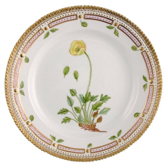 Royal Copenhagen Flora Danica Lunch Plate in Hand-Painted Porcelain with Flowers For Sale