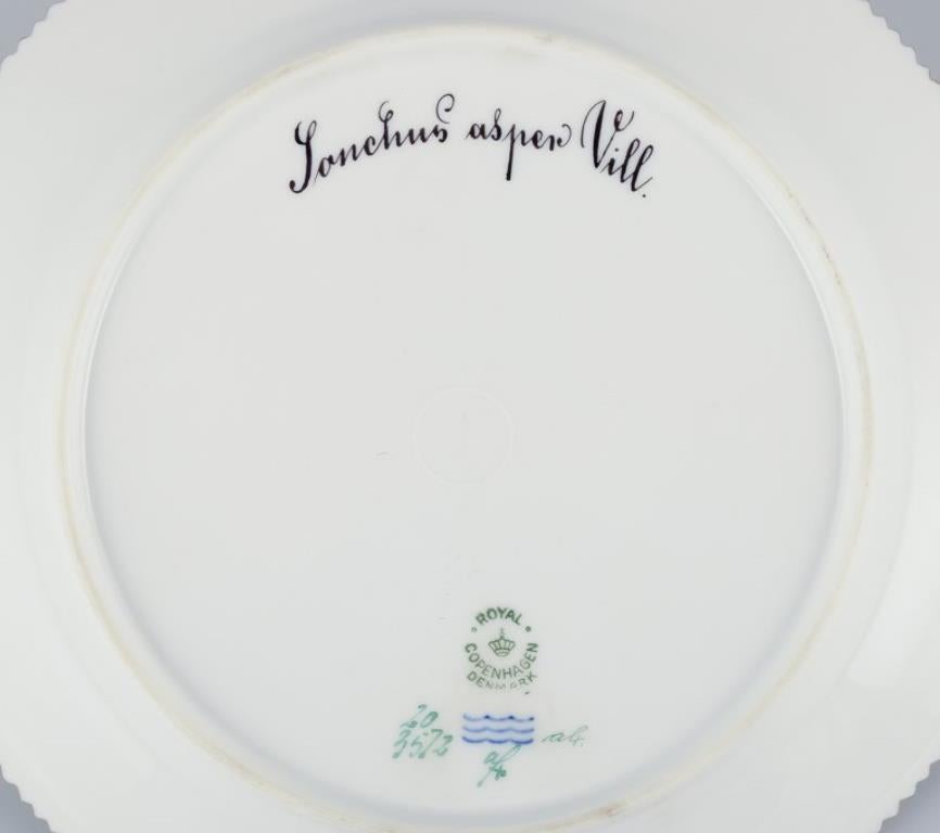 Plato de almuerzo Flora Danica de Royal Copenhagen en porcelana con flores mediados del siglo XX en venta