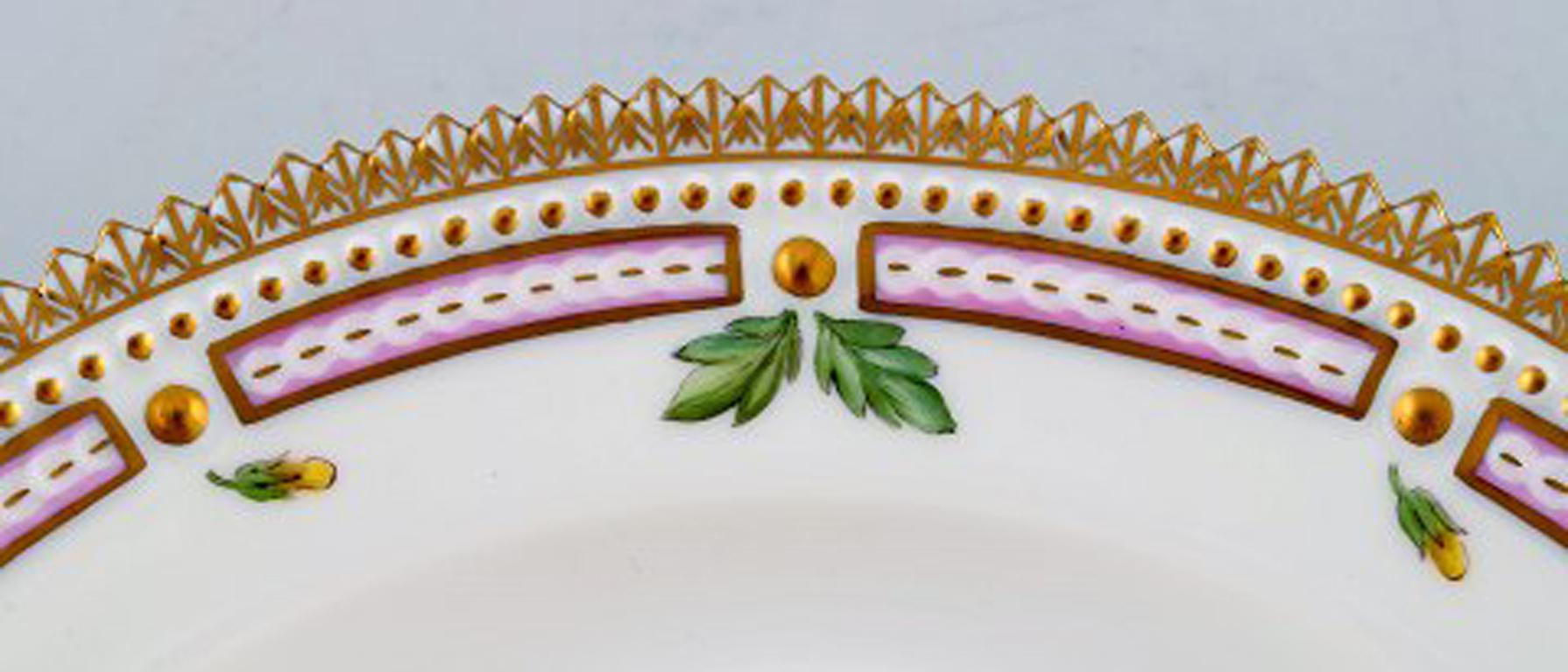 Neoclassical Royal Copenhagen Flora Danica Lunch Plate, Model Number 20/3550