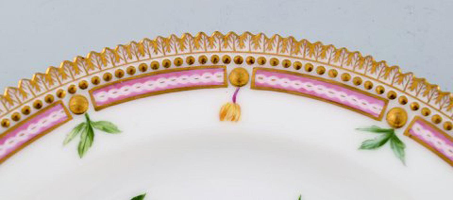 Neoclassical Royal Copenhagen Flora Danica Lunch Plate, Model Number 20/3550