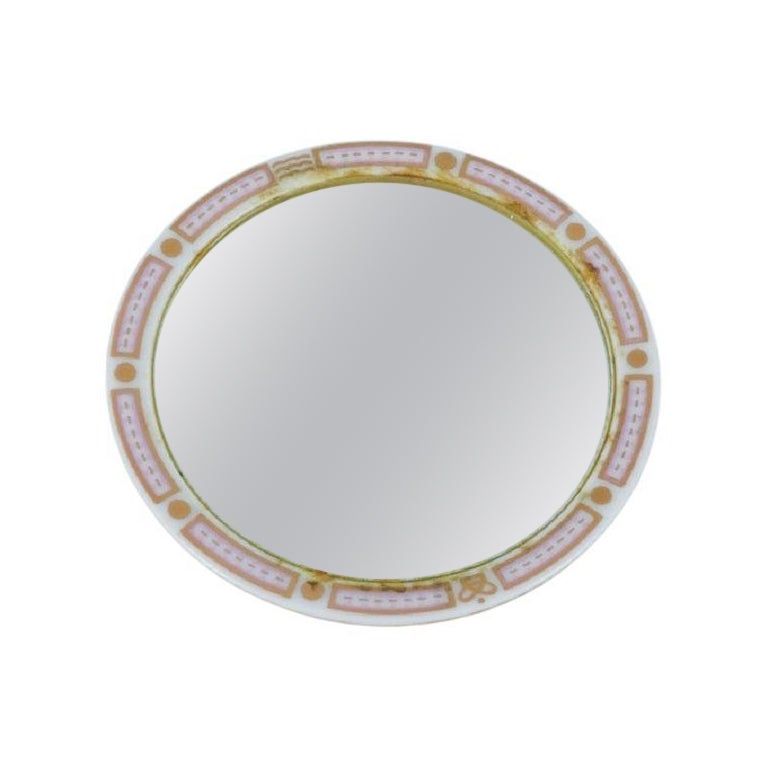 Royal Copenhagen Flora Danica Makeup Mirror, 1980s