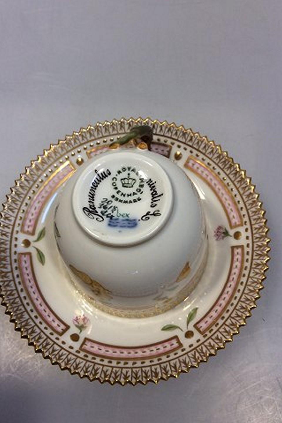 Neoclassical Royal Copenhagen Flora Danica Mocha Cup No. 3618 For Sale