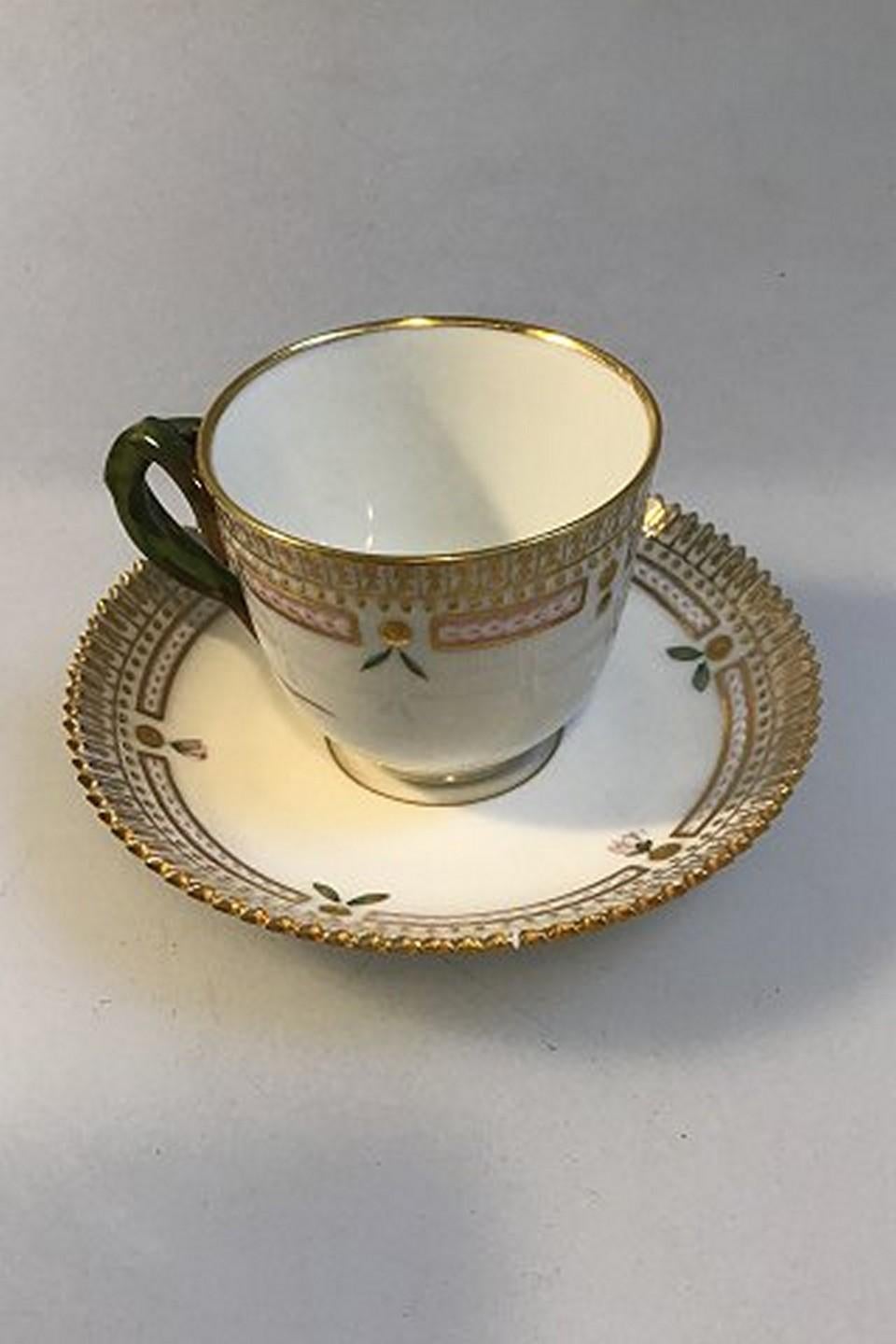 Neoclassical Royal Copenhagen Flora Danica Mocha Cup No. 3618 For Sale