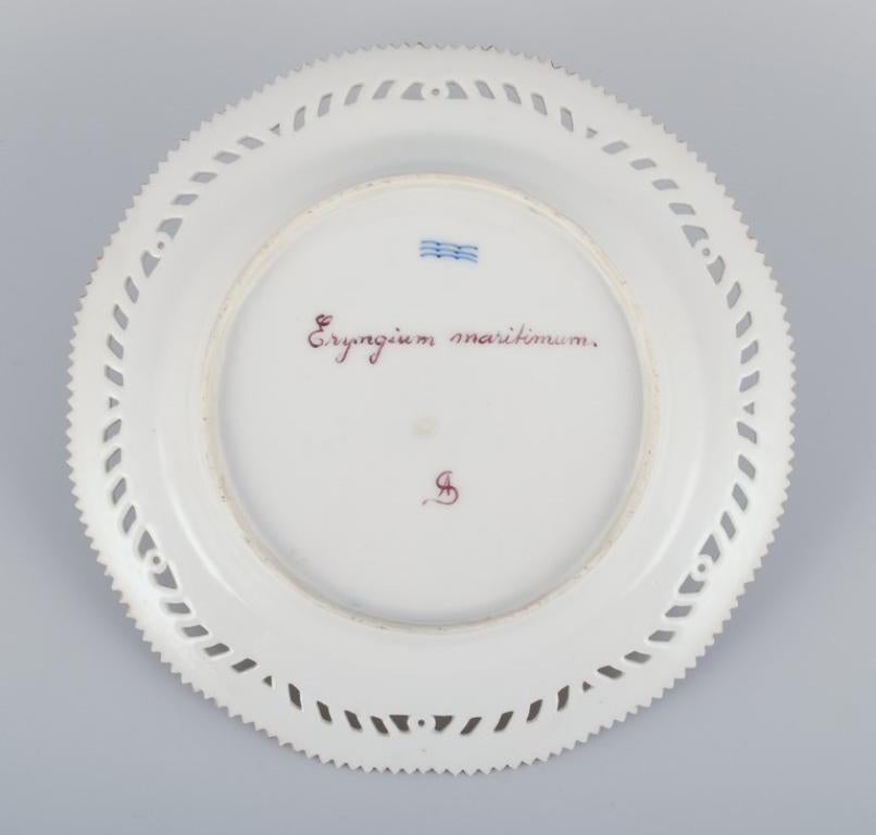 Porcelain Royal Copenhagen Flora Danica, open lace lunch plate in porcelain. For Sale
