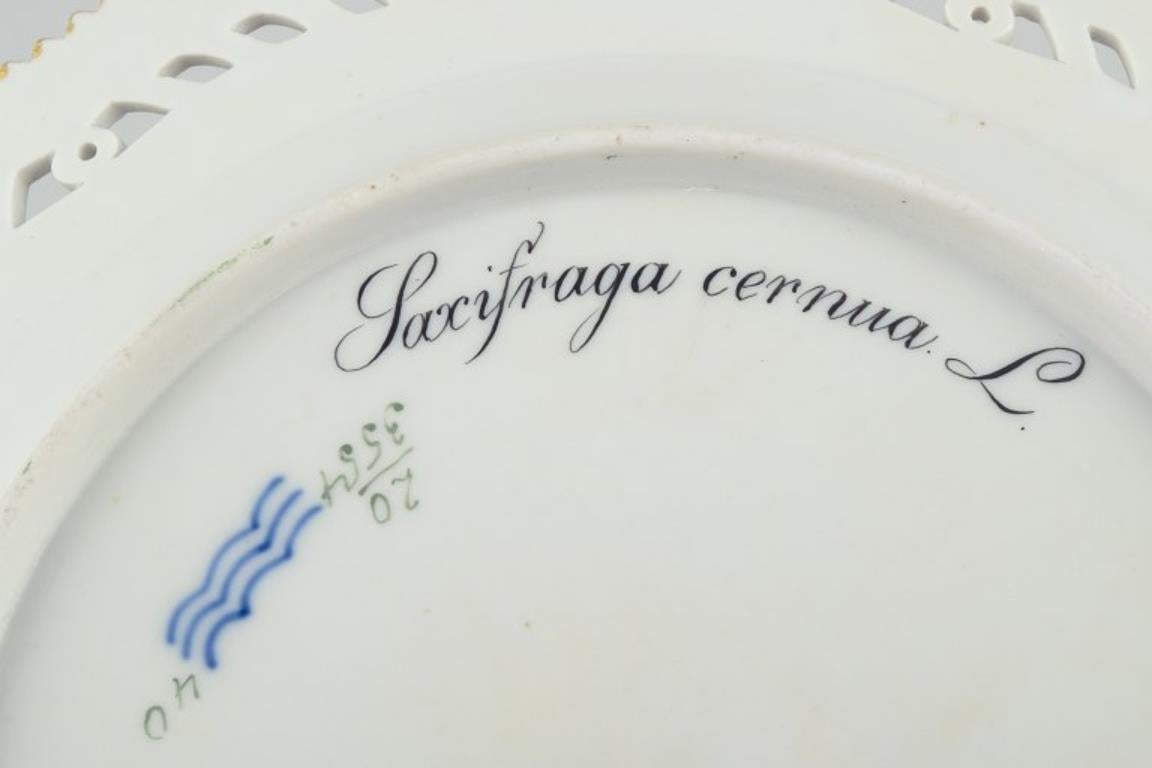 Plato de almuerzo calado Flora Danica de Royal Copenhagen, porcelana, ca. 1930 mediados del siglo XX en venta