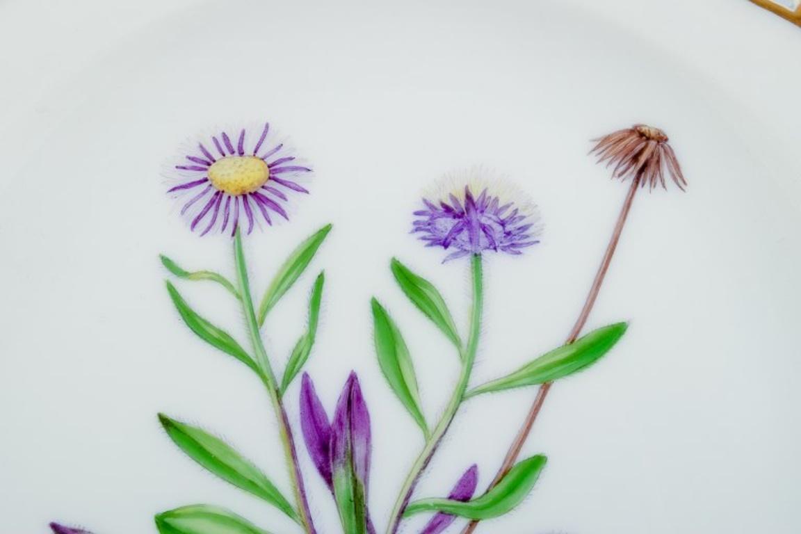 Hand-Painted Royal Copenhagen, Flora Danica, Openwork Lunch Plate in Porcelain