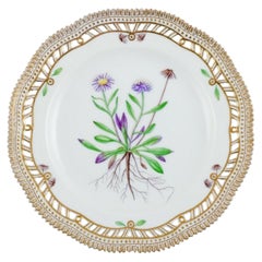 Royal Copenhagen, Flora Danica, Openwork Lunch Plate in Porcelain