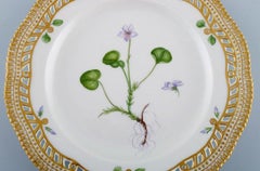 Royal Copenhagen Flora Danica Openwork Plate in Hand-Painted Porcelain