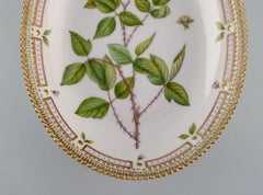 Royal Copenhagen Flora Danica Oval Serving Bowl in Hand-Painted Porcelain