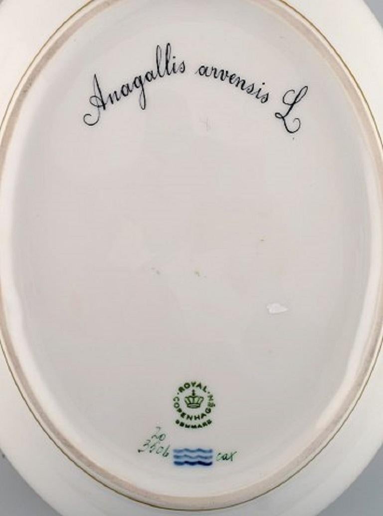 Hand-Painted Royal Copenhagen Flora Danica Oval Serving Bowl in Hand Painted Porcelain
