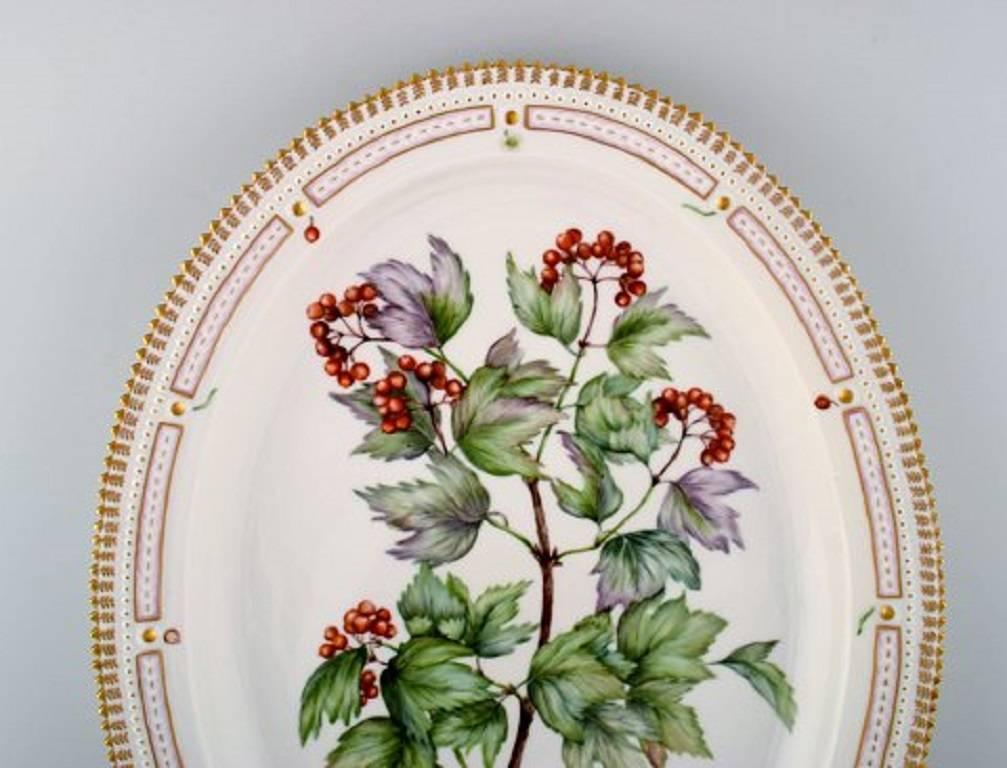 Neoclassical Royal Copenhagen Flora Danica Oval Serving Dish # 20/3519 