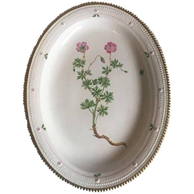 Neoclassical Royal Copenhagen Flora Danica Oval Serving Tray #735/3519