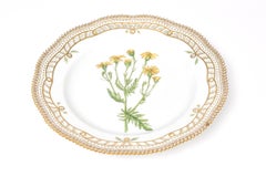 Royal Copenhagen Flora Danica Pierced Dinner Plate Senecio Jacoba