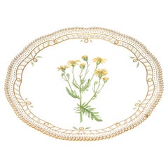 Vintage Royal Copenhagen Flora Danica Pierced Dinner Plate Senecio Jacoba