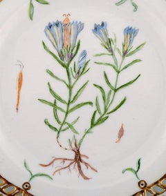 Royal Copenhagen Flora Danica Pierced Plate in Hand Painted Porcelain, 1947-1949