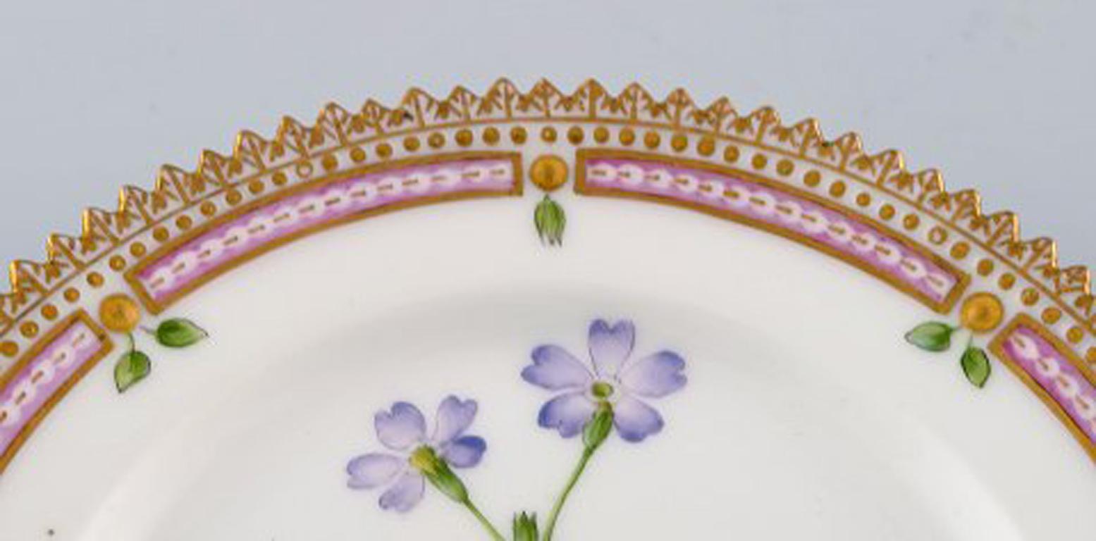 Danish Royal Copenhagen Flora Danica Plate, Early Mark, Hand-Painted in Highest Quality